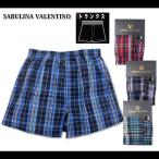 送料無料 メンズ 肌着 トランクス パンツ 前開き 綿100％ 先染め チェック柄 下着 紳士メール便対応