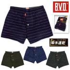 メンズ 肌着 トランクス パンツ ニット B.V.D ビーブイディー 前開き 吸水速乾 綿混 下着 紳士メール便OK