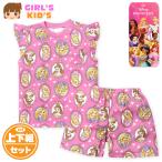 送料無料 女児 キッズ 天竺 半袖 Tシャツ スーツ 上下組 ディズニープリンセス ショートパンツ 上下組 フリル 女の子 iw-1330a-pk メール便対応