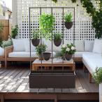 フェンス プランター付き 目隠し 植木鉢付き 92*36*160cm 園芸用品 プランター ガーデンラティス 室内外 インテリア 花壇フェンス ガーデニング 庭園 おしゃれ