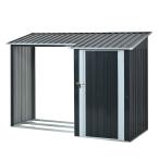  дрова маленький магазин шкаф наружный на крыше установлен 227×92×160cm дрова подставка выдерживаемая нагрузка 300KG место хранения дрова полки дрова класть полки дровяная печь товары стальной дрова хранение дрова место хранения сборка тип для бытового использования 