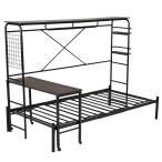 [ черный ] одиночная кровать труба bed кроватная рама один человек жизнь место хранения 1 человек для модный Северная Европа способ для взрослых s