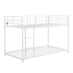 [ белый ] двухъярусная кровать 2 уровень bed steel выдерживающий . bed одиночный труба bed 2 уровень спальное место труба металлический .