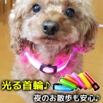 犬 首輪 LED 光る 光る首輪 キラキラ光るバンド S/M/Lサイズ アームバンド 夜間 散歩 ジョギング ウォーキング 事故防止 交通安全｜ER-DGLED