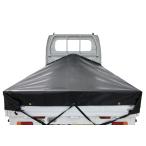 軽トラックシート スロープ型 シート単品 ブラック (前部)2.0ｍ・(後部)1.9ｍ×(長さ)2.15ｍ コードゴム4ｍ×2本付き 台形シート