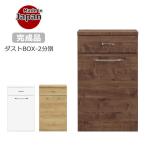 ゴミ箱 おしゃれ ダストボックスカウンター キッチンカウンター 2分別 キッチン収納 30L キャスター付き 木製 完成品 日本製 消臭
