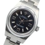 ロレックス ROLEX オイスターパーペチュアル 176200 V番 ブラック 自動巻き レディース 腕時計 中古