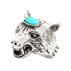 Yahoo! Yahoo!ショッピング(ヤフー ショッピング)グッチ GUCCI アンガーフォレスト ウルフヘッド シルバーリング 指輪 ターコイズ ジュエリー アクセサリー 中古