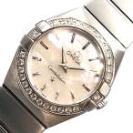 オメガ OMEGA コンステレーション ブラッシュ 123.15.24.60.05.001 ホワイトシェル ステンレススチール 腕時計 レディース 中古