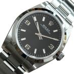 ロレックス ROLEX オイスターパーペチュアル A番 77080 ブラック SS 腕時計 レディース 中古