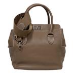 エルメス HERMES ツールボックス26 □N刻 エトゥープ シルバー金具 スイフト ハンドバッグ レディース 中古