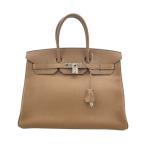 エルメス HERMES バーキン35 □K刻 トープ/SV金具 エプソン ハンドバッグ レディース 中古