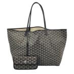 ショッピングゴヤール ゴヤール GOYARD サンルイGM ブラック PVCコーティングキャンバス トートバッグ レディース 中古