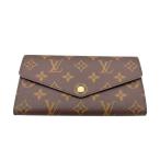 ルイ・ヴィトン LOUIS VUITTON ポルトフォイユ サラ M62235 ブラウン/ブルーオランプ モノグラム・キャンバス 長財布 レディース 中古