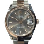 ロレックス ROLEX デイトジャスト31　スレート 278241 SS/K18PG 腕時計 レディース 中古