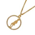 エルメス HERMES サークルラウンドネックレス 750PG/ダイヤモンド ジュエリー 中古