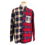 ショッピングロエベ ロエベ LOEWE アシンメトリーチェック 長袖シャツ H526Y05W35 マルチカラー コットン 長袖シャツ メンズ 中古