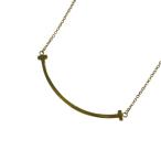 ショッピングティファニー ティファニー TIFFANY＆CO Tスマイルネックレススモール ゴールド Au750 ジュエリー 中古