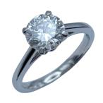 グラフ GRAFF パラゴンラウンドエンゲージリング プラチナ Pt950 ジュエリー 中古