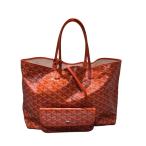 ショッピングゴヤール ゴヤール GOYARD サンルイPM オレンジ ゴヤールコーティングキャンバス ハンドバッグ レディース 中古