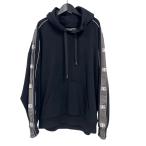 ショッピングドルチェ ドルチェ＆ガッバーナ Dolce & Gabbana ロゴラインスウェットパーカー G9ZQ1T ブラック/シルバー コットン パーカー ユニセックス 中古