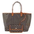 ショッピングゴヤール ゴヤール GOYARD サンルイPM ブラック ゴヤールコーティングキャンバス トートバッグ ユニセックス 中古