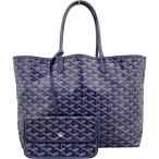 ゴヤール GOYARD サンルイPM ネイビー ゴヤールディンキャンバス トートバッグ レディース 中古
