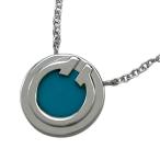 ショッピングティファニー ティファニー TIFFANY＆CO Tサークルネックレス ホワイトゴールド Au750/ターコイズ  ジュエリー 中古
