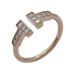 ショッピングティファニー ティファニー TIFFANY＆CO Tワイヤーリング ゴールド Au750 ジュエリー 中古