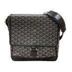 ショッピングゴヤール ゴヤール GOYARD グランブルーMM ブラック シルバー金具 ゴヤールディンキャンバスレザー ショルダーバッグ メンズ 中古