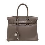 エルメス HERMES バーキン30 □J刻 エトゥープ シルバー金具 スイフト ハンドバッグ レディース 中古