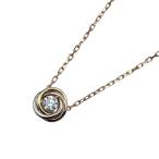 カルティエ Cartier ベビートリニティネックレス ピンクゴールド Au750 ダイヤモンド ジュエリー 中古