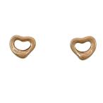 ショッピングau ティファニー TIFFANY＆CO オープンハートピアス ピンクゴールド Au750 ジュエリー 中古