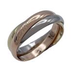 カルティエ Cartier トリニティリング ゴールドxピンクゴールドxホワイトゴールド Au750 ジュエリー 中古