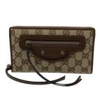 ショッピングＧＧキャンバス グッチ GUCCI ×BALENCIAGA ネオ クラッシック ジップアラウンド ウォレット 681710 GGキャンバス GGキャンバス/レザー 長財布 メンズ 中古