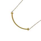 ティファニー TIFFANY＆CO Tスマイルネックレススモール ゴールド Au750 ジュエリー 中古