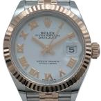 ロレックス ROLEX デイトジャスト28 279171 ホワイト PG/SS 腕時計 レディース 中古