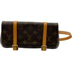  Louis * Vuitton LOUIS VUITTON небольшая сумочка *mareruM51159 Brown монограмма сумка-пояс женский б/у 