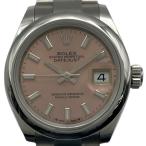 ロレックス ROLEX デイトジャスト28 279160 ピンク SS 腕時計 レディース 中古