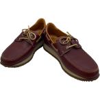 エルメス HERMES レザーデッキシューズ ボルドー レザー デッキシューズ メンズ 中古