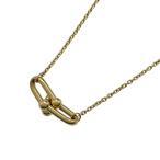ティファニー TIFFANY＆CO ハードウェアスモールダブルリングネックレス ゴールド Au750 ジュエリー 中古