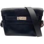 ショッピングエヴァ エルメス HERMES ケリーメッセンジャーPM B刻印 ブラック/SV金具 エヴァ―グレイン ショルダーバッグ メンズ 中古