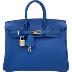 エルメス HERMES バーキン25 U刻 ブルーフランス トゴ ハンドバッグ レディース 中古