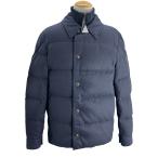 モンクレール MONCLER PRES カシミヤ混ダウンジャケット ネイビー ナイロン/カシミヤ ダウンジャケット メンズ 中古