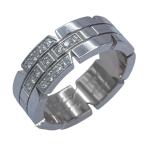 カルティエ Cartier タンクフランセーズダイヤモンドリング ホワイトゴールド 750 ジュエリー 中古