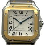 カルティエ Cartier サントスドゥカルティエ MM W2SA0016 シルバー ゴールド/ステンレススチール 腕時計 ユニセックス 中古