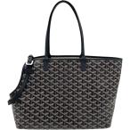 ショッピングゴヤール ゴヤール GOYARD シアン・グリ ブラック ゴヤールディンキャンバス トートバッグ レディース 中古