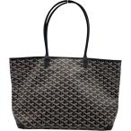 ショッピングゴヤール ゴヤール GOYARD アルトワMM ブラック PVC/レザー トートバッグ ユニセックス 中古