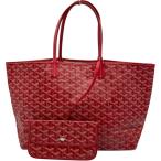 ショッピングゴヤール ゴヤール GOYARD サンルイPM レッド ゴヤールディンキャンバス トートバッグ ユニセックス 中古