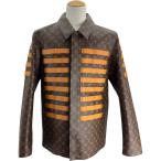 ルイ・ヴィトン LOUIS VUITTON モノグラム総柄LVトワルミリタリージャケット HML07E ブラウン ポリエステル ジャケット メンズ 中古